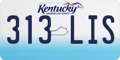 KY license plate 313LIS