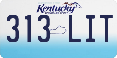 KY license plate 313LIT