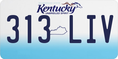 KY license plate 313LIV