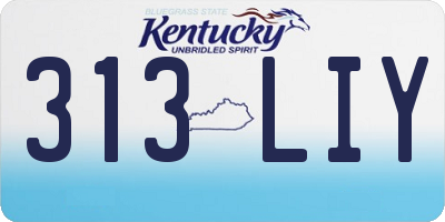 KY license plate 313LIY