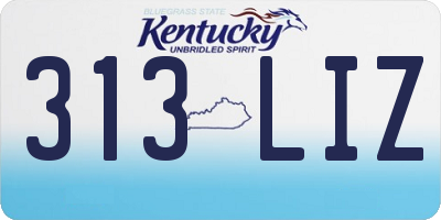 KY license plate 313LIZ