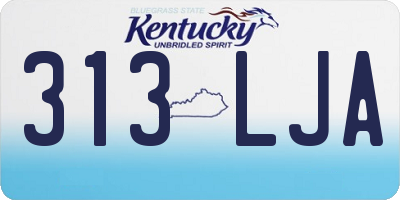 KY license plate 313LJA