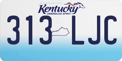 KY license plate 313LJC