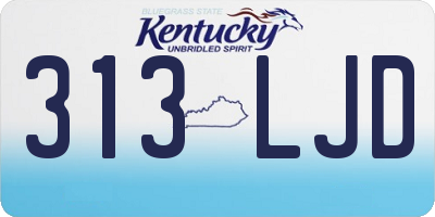 KY license plate 313LJD