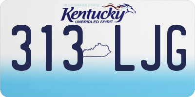 KY license plate 313LJG