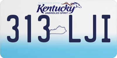 KY license plate 313LJI