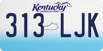 KY license plate 313LJK
