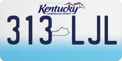 KY license plate 313LJL