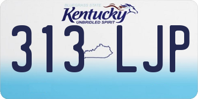 KY license plate 313LJP