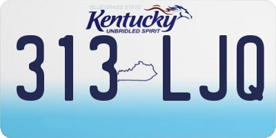 KY license plate 313LJQ