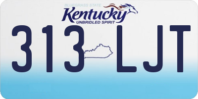 KY license plate 313LJT