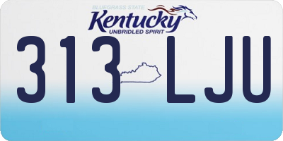 KY license plate 313LJU