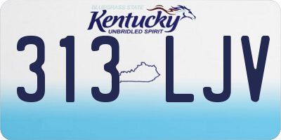 KY license plate 313LJV