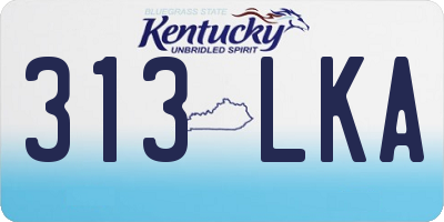 KY license plate 313LKA