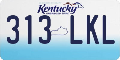 KY license plate 313LKL