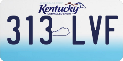 KY license plate 313LVF