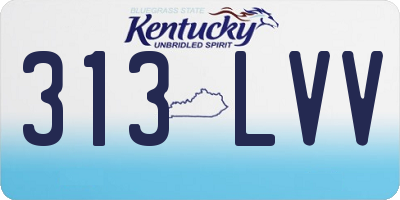 KY license plate 313LVV