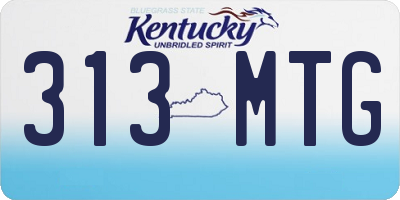 KY license plate 313MTG