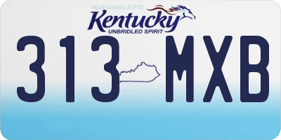 KY license plate 313MXB