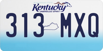 KY license plate 313MXQ