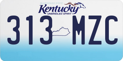 KY license plate 313MZC