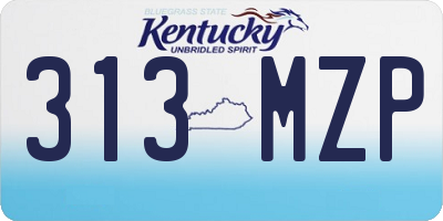 KY license plate 313MZP
