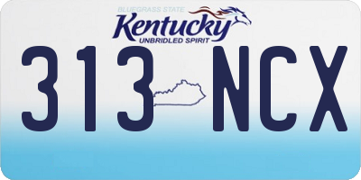 KY license plate 313NCX