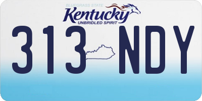 KY license plate 313NDY