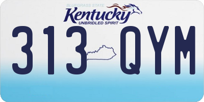 KY license plate 313QYM