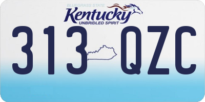 KY license plate 313QZC
