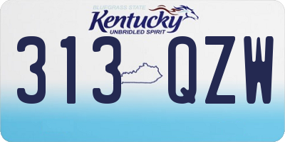 KY license plate 313QZW