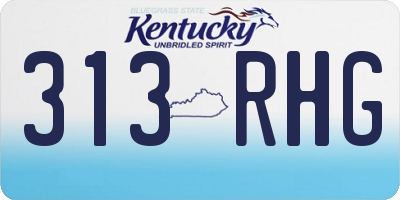 KY license plate 313RHG