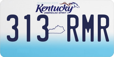 KY license plate 313RMR