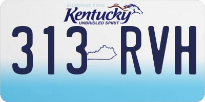 KY license plate 313RVH