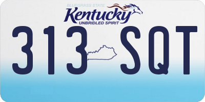 KY license plate 313SQT
