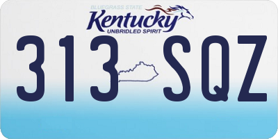 KY license plate 313SQZ