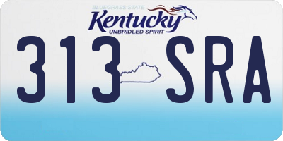 KY license plate 313SRA