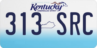 KY license plate 313SRC