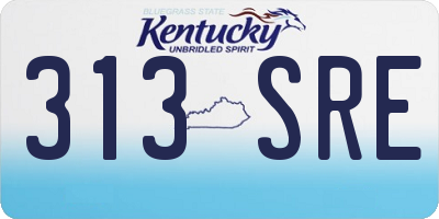 KY license plate 313SRE