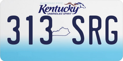 KY license plate 313SRG