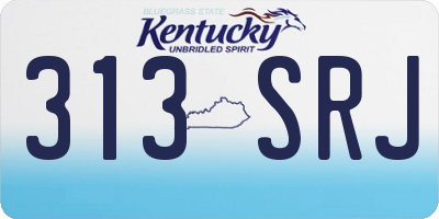 KY license plate 313SRJ