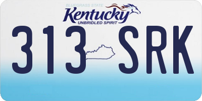 KY license plate 313SRK