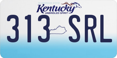 KY license plate 313SRL