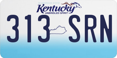 KY license plate 313SRN