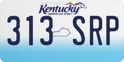 KY license plate 313SRP
