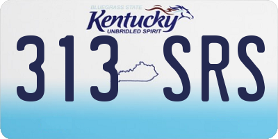 KY license plate 313SRS