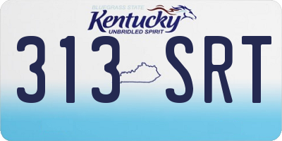 KY license plate 313SRT