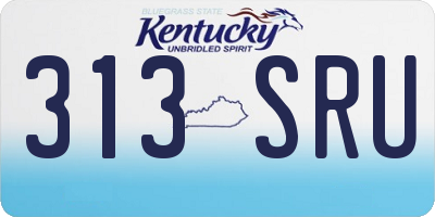 KY license plate 313SRU