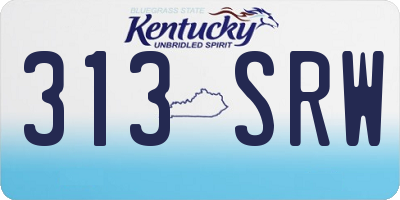KY license plate 313SRW