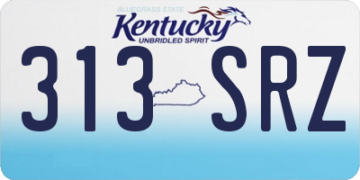 KY license plate 313SRZ